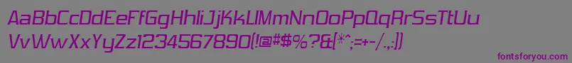 Шрифт VibrocentricItalic – фиолетовые шрифты на сером фоне