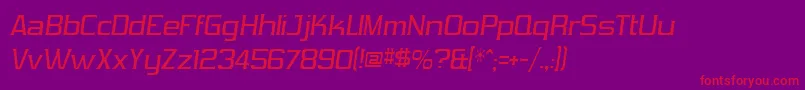 VibrocentricItalic Font – Red Fonts on Purple Background