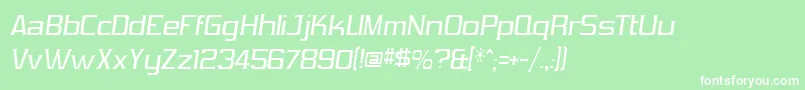 VibrocentricItalic Font – White Fonts on Green Background
