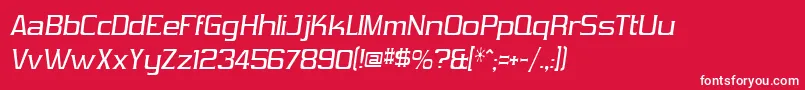 VibrocentricItalic Font – White Fonts on Red Background