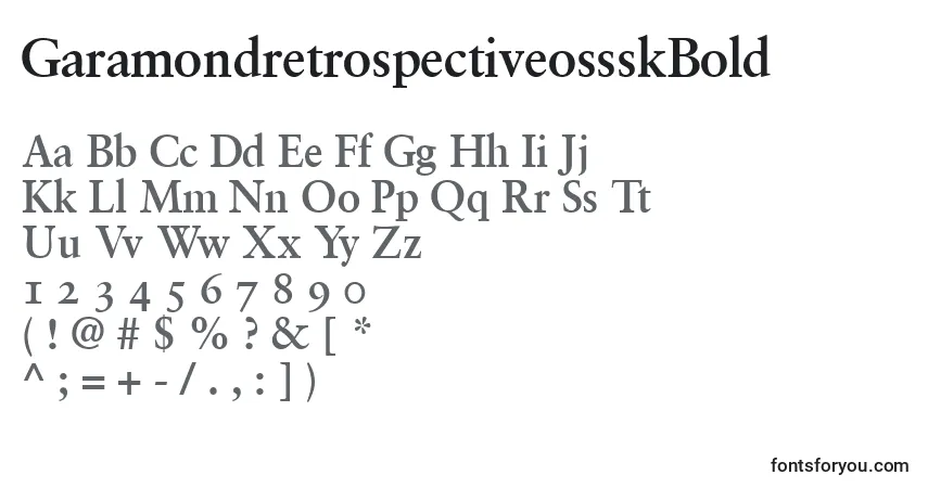 Police GaramondretrospectiveossskBold - Alphabet, Chiffres, Caractères Spéciaux