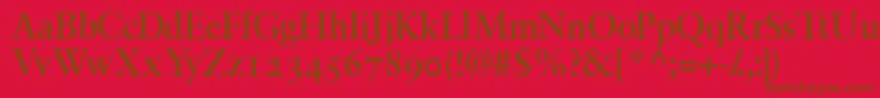 Подробнее о шрифте GaramondretrospectiveossskBold Шрифт GaramondretrospectiveossskBold – коричневые шрифты на красном фоне