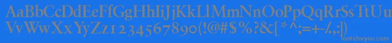 fuente GaramondretrospectiveossskBold – Fuentes Grises Sobre Fondo Azul