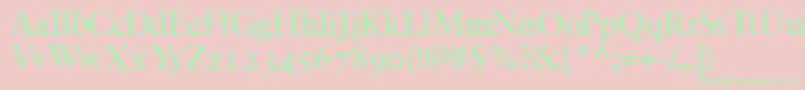 GaramondretrospectiveossskBold Font – Green Fonts on Pink Background