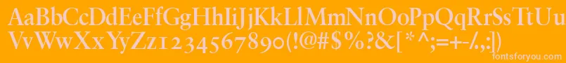 GaramondretrospectiveossskBold Font – Pink Fonts on Orange Background