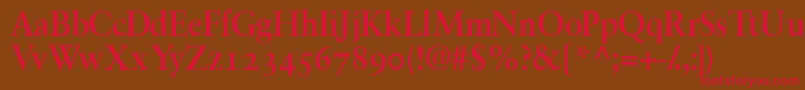 GaramondretrospectiveossskBold Font – Red Fonts on Brown Background
