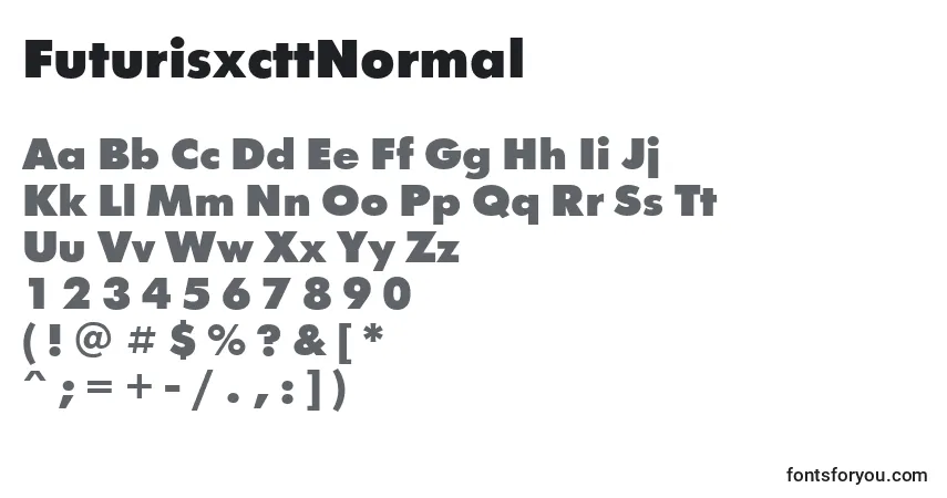 FuturisxcttNormalフォント–アルファベット、数字、特殊文字