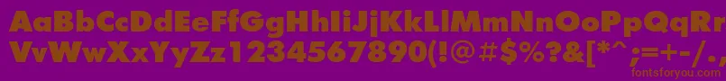 FuturisxcttNormal Font – Brown Fonts on Purple Background