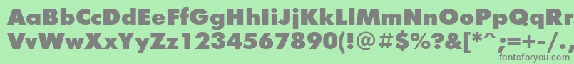 FuturisxcttNormal Font – Gray Fonts on Green Background