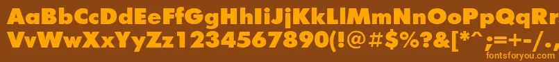 FuturisxcttNormal Font – Orange Fonts on Brown Background