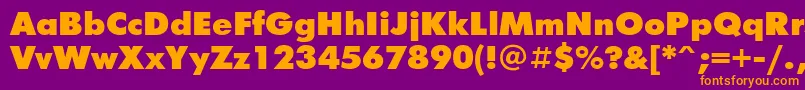 FuturisxcttNormal Font – Orange Fonts on Purple Background