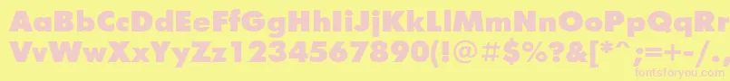 FuturisxcttNormal Font – Pink Fonts on Yellow Background