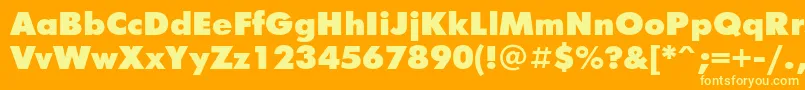 FuturisxcttNormal Font – Yellow Fonts on Orange Background