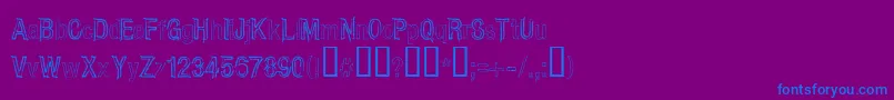 CarboncilloPaloNormal Font – Blue Fonts on Purple Background