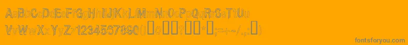 CarboncilloPaloNormal Font – Gray Fonts on Orange Background