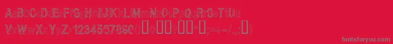 CarboncilloPaloNormal Font – Gray Fonts on Red Background