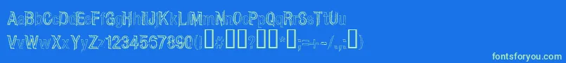 CarboncilloPaloNormal Font – Green Fonts on Blue Background