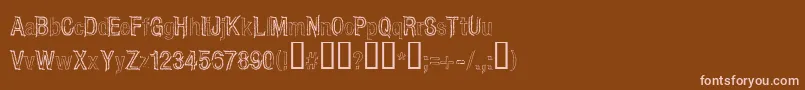 CarboncilloPaloNormal-Schriftart – Rosa Schriften auf braunem Hintergrund