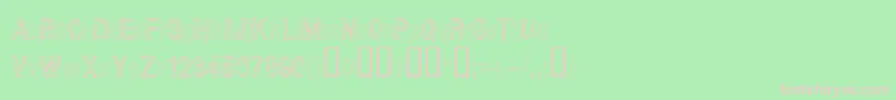 Fonte CarboncilloPaloNormal – fontes rosa em um fundo verde