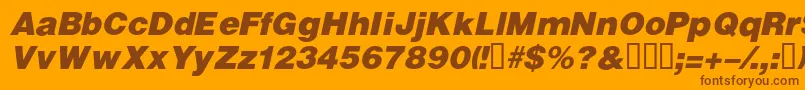 VivassskBolditalic Font – Brown Fonts on Orange Background