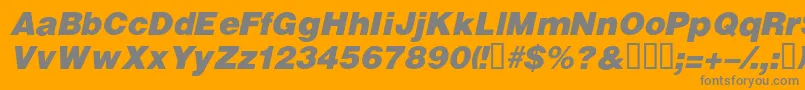 VivassskBolditalic Font – Gray Fonts on Orange Background