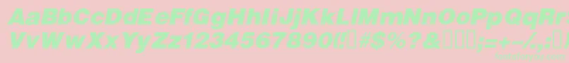 VivassskBolditalic Font – Green Fonts on Pink Background