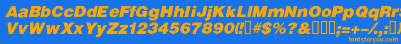 VivassskBolditalic Font – Orange Fonts on Blue Background