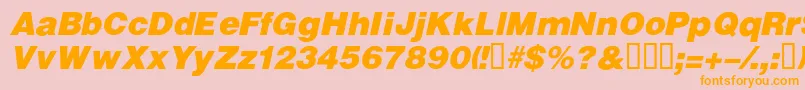 VivassskBolditalic Font – Orange Fonts on Pink Background