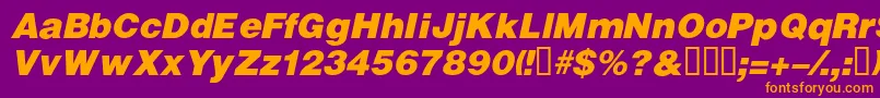 VivassskBolditalic Font – Orange Fonts on Purple Background