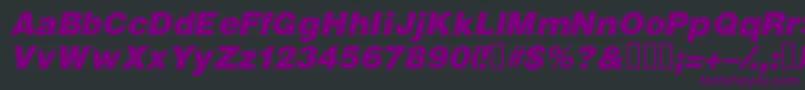 VivassskBolditalic Font – Purple Fonts on Black Background