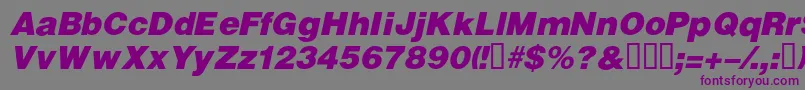 VivassskBolditalic Font – Purple Fonts on Gray Background