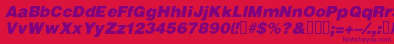 VivassskBolditalic Font – Purple Fonts on Red Background