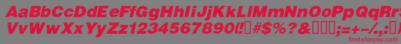 VivassskBolditalic Font – Red Fonts on Gray Background