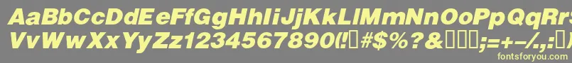 VivassskBolditalic Font – Yellow Fonts on Gray Background