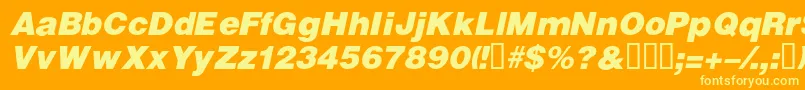 VivassskBolditalic Font – Yellow Fonts on Orange Background