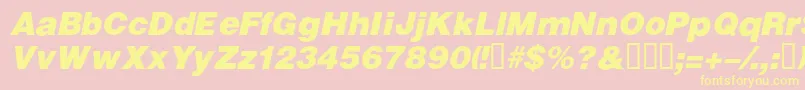 VivassskBolditalic Font – Yellow Fonts on Pink Background