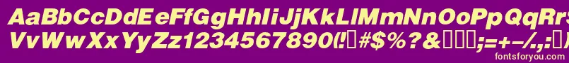 VivassskBolditalic Font – Yellow Fonts on Purple Background