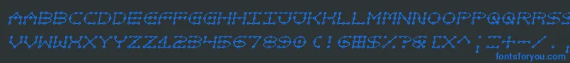 Not Font – Blue Fonts on Black Background
