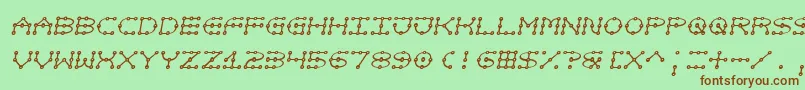 Not Font – Brown Fonts on Green Background