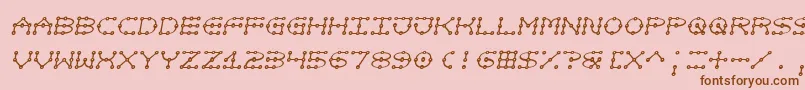 Not Font – Brown Fonts on Pink Background