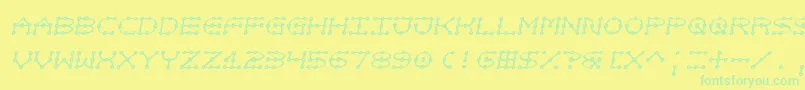 Not Font – Green Fonts on Yellow Background