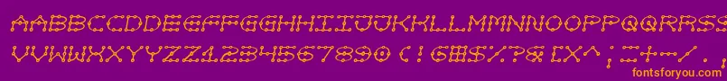 Not Font – Orange Fonts on Purple Background