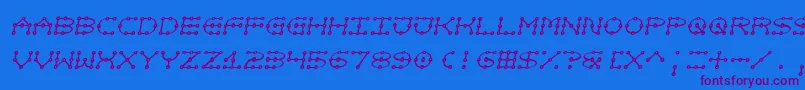 Not Font – Purple Fonts on Blue Background