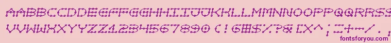 Not Font – Purple Fonts on Pink Background
