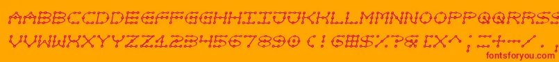 Not Font – Red Fonts on Orange Background