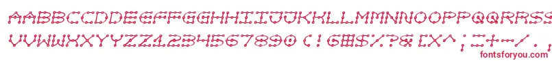 Not Font – Red Fonts on White Background