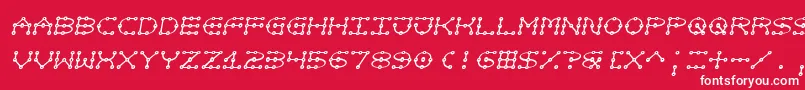 Not Font – White Fonts on Red Background