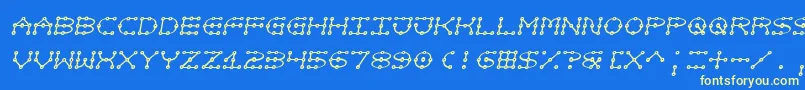 フォントNot – 黄色の文字、青い背景