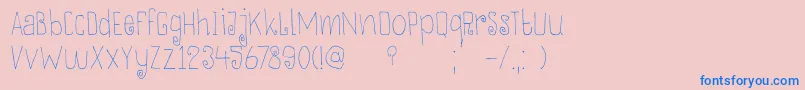 DkThievery Font – Blue Fonts on Pink Background