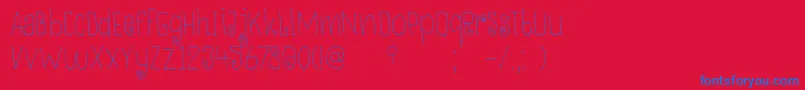 DkThievery Font – Blue Fonts on Red Background